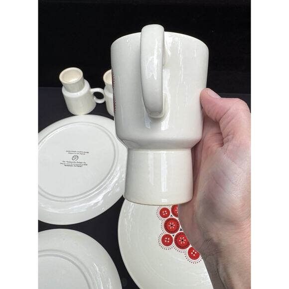 STEUBENVILLE POTTERY PARTIO-WARE DESIGNER: IRENE PASINKSI BANDANA Pattern -OS5 - Picture 11 of 12